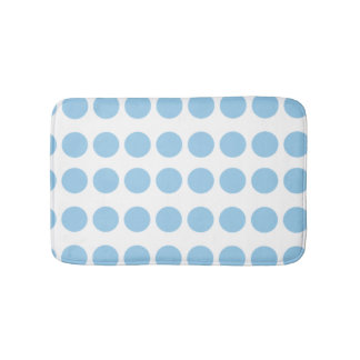 Blue Polka Dots Design Bath Mat