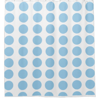 Blue Polka Dots Design Shower Curtain