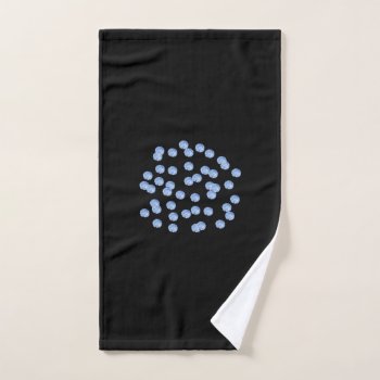 Blue Polka Dots Hand Towel by elenasimsim_for_home at Zazzle
