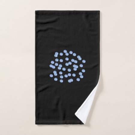 Blue Polka Dots Hand Towel