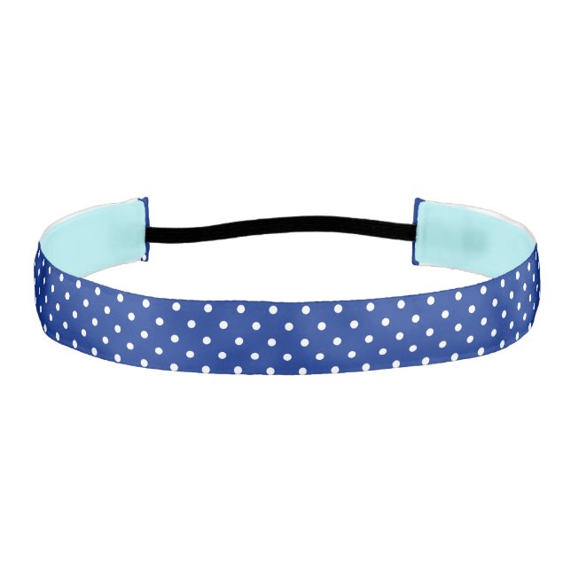 Blue Polka Dots Headband (Front)