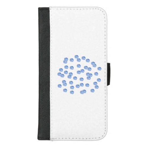 Blue Polka Dots iPhone 8Plus7Plus Wallet Case