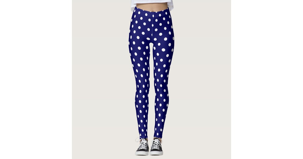 Cream And Emerald Polka Dot Men's Leggings main image 1