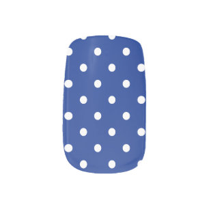 Blue Polka Dots Minx Nail Art
