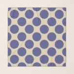 Blue Polka Dots on Custom Cream Scarf<br><div class="desc">Geometric design with blue polka dots on solid cream background. You can recolor the background by adjusting this product's main color. There exist other versions with different polka dots colors.</div>
