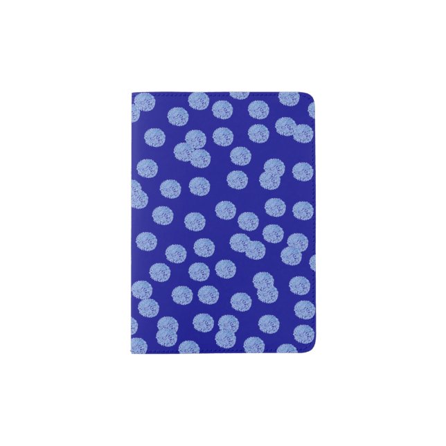 Blue Polka Dots Passport Holder (Front)