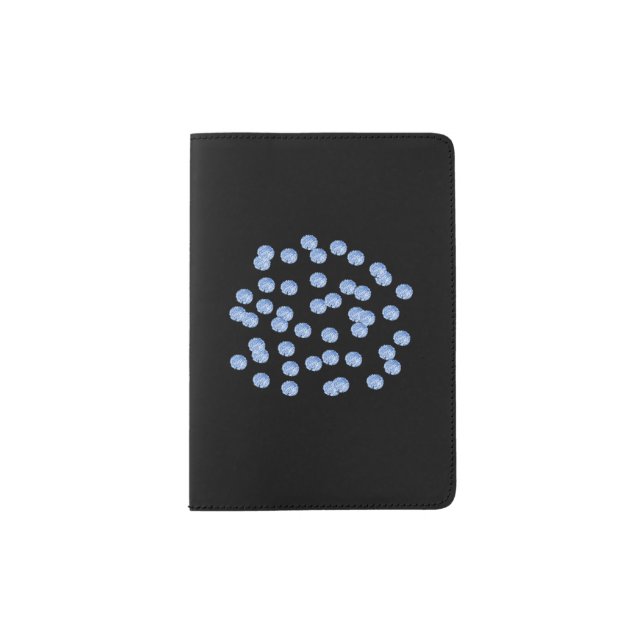Blue Polka Dots Passport Holder (Front)