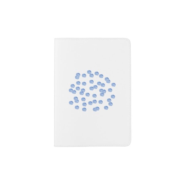Blue Polka Dots Passport Holder (Front)