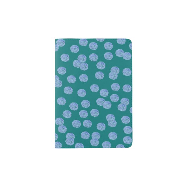 Blue Polka Dots Passport Holder (Front)