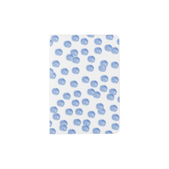 Blue Polka Dots Passport Holder (Front)