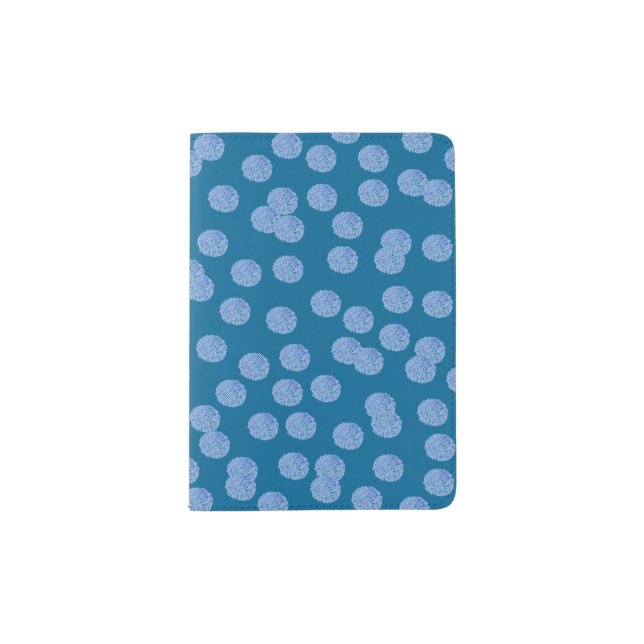 Blue Polka Dots Passport Holder (Front)