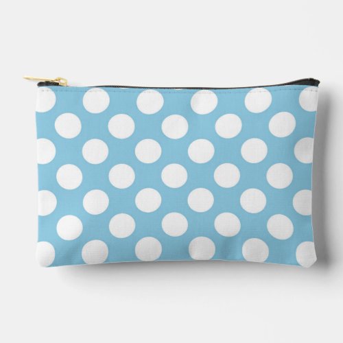 Blue Polka Dots Polka Dot Pattern Dots Dotted Accessory Pouch