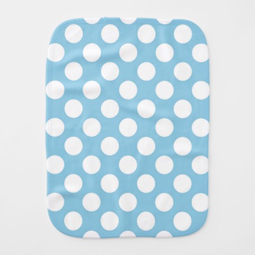 Blue Polka Dots Polka Dot Pattern Dots Dotted Baby Burp Cloth