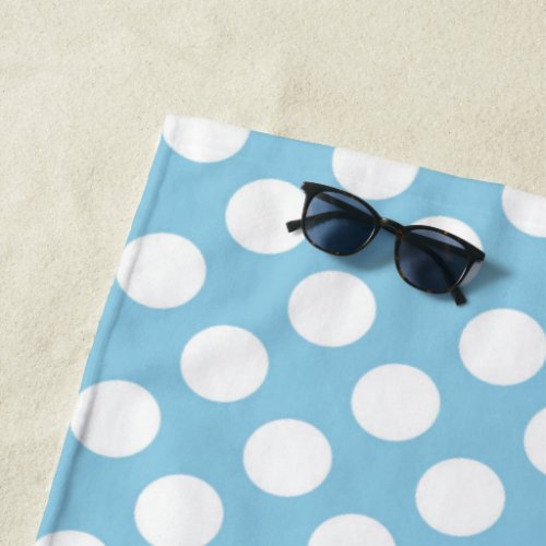 Blue Polka Dots Polka Dot Pattern Dots Dotted Beach Towel