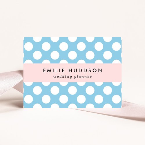 Blue Polka Dots Polka Dot Pattern Dots Dotted Business Card