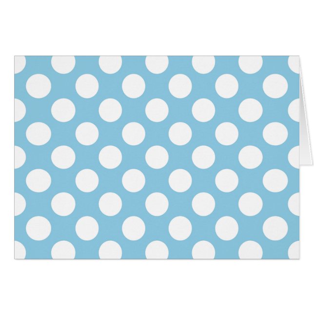 Blue Polka Dots, Polka Dot Pattern, Dots, Dotted Cards (Front Horizontal)