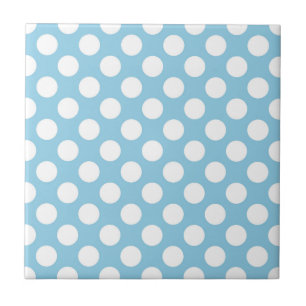Blue Polka Dots, Polka Dot Pattern, Dots, Dotted Ceramic Tile