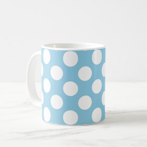 Blue Polka Dots Polka Dot Pattern Dots Dotted Coffee Mug