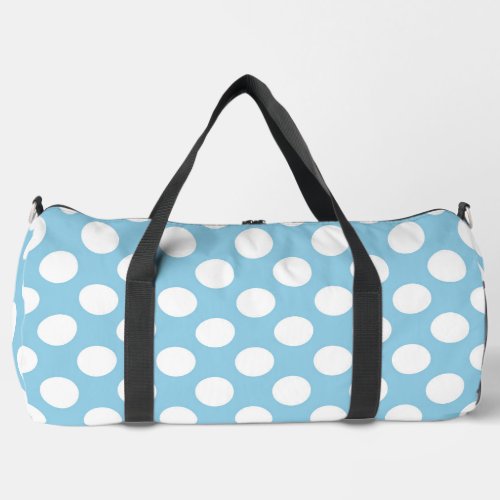 Blue Polka Dots Polka Dot Pattern Dots Dotted Duffle Bag