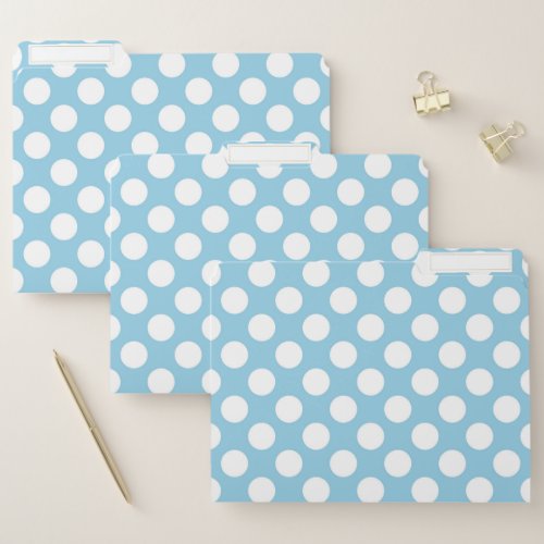 Blue Polka Dots Polka Dot Pattern Dots Dotted File Folder