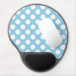 Blue Polka Dots, Polka Dot Pattern, Dots, Dotted Gel Mouse Pad
