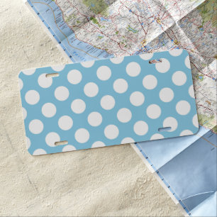 Blue Polka Dots, Polka Dot Pattern, Dots, Dotted License Plate