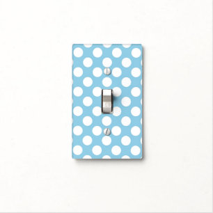 Blue Polka Dots, Polka Dot Pattern, Dots, Dotted Light Switch Cover