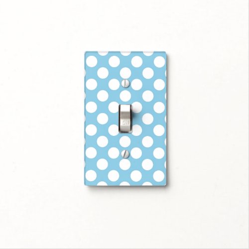 Blue Polka Dots Polka Dot Pattern Dots Dotted Light Switch Cover