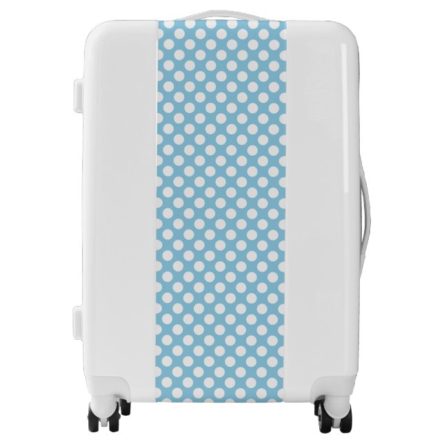 Blue Polka Dots, Polka Dot Pattern, Dots, Dotted Luggage (Front)