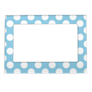 White Polka Dot Pattern 4x6 Inch Wood Decorative Picture Frame