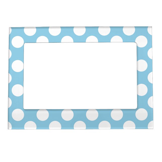 Blue Polka Dots, Polka Dot Pattern, Dots, Dotted Magnetic Frame (Front)