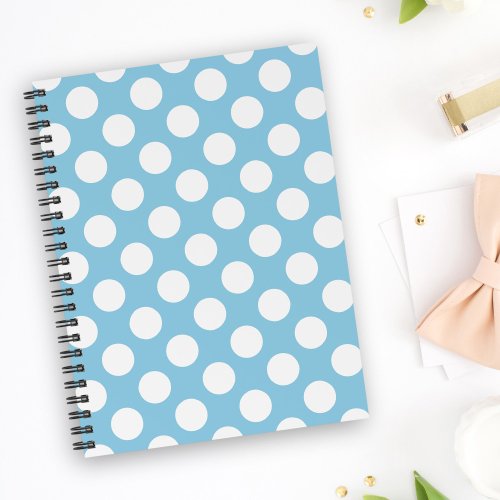 Blue Polka Dots Polka Dot Pattern Dots Dotted Notebook