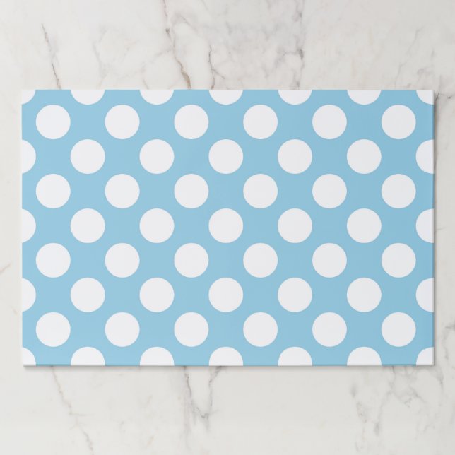 Blue Polka Dots, Polka Dot Pattern, Dots, Dotted Paper Pad (Front)