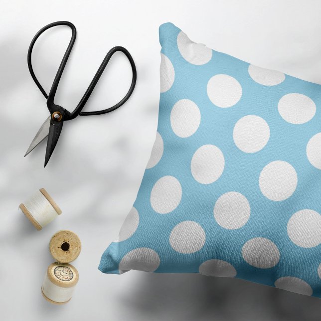Blue Polka Dots, Polka Dot Pattern, Dots, Dotted Pet Bed (Creator Uploaded)