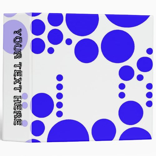 Blue polka dots seamless graphic design binder