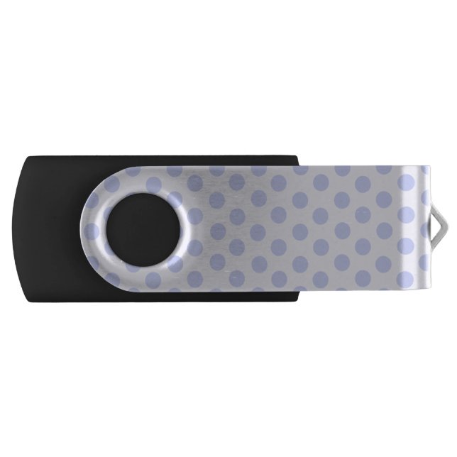 Blue Polka Dots USB Flash Drive (Front)