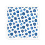 Blue polka dots watercolor. Navy modern pattern Napkins