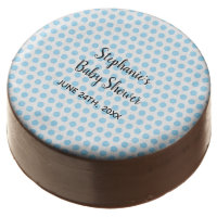 Blue Polka Dots White Baby Shower Boys Girls Cute Chocolate Covered Oreo