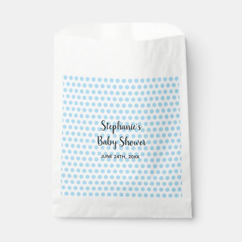 Blue Polka Dots White Baby Shower Boys Girls Cute Favor Bag