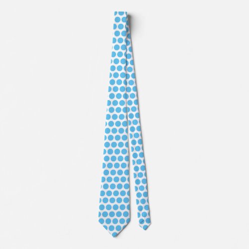 Blue Polka Dots White Gift Favor Elegant Classy Neck Tie