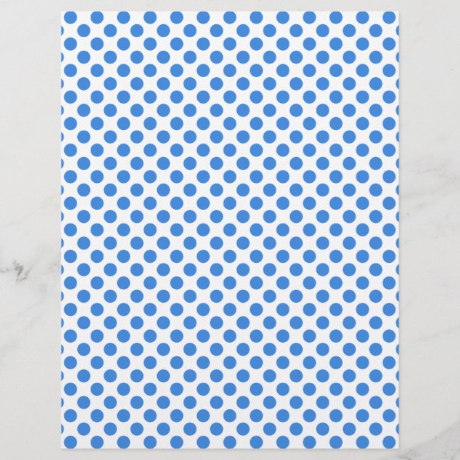 Blue Polka Dots with Customizable Background (Front)