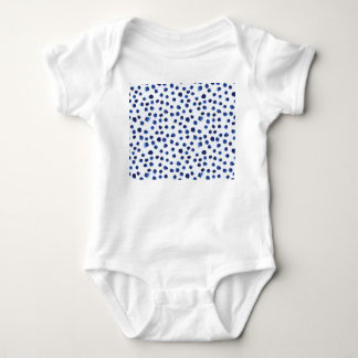 Blue Polka: Watercolor Dot Seamless. Baby Bodysuit