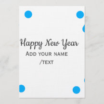 Blue polkadots happy new year add name messasimple