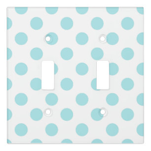 Blue Polkadots Nursery Light Switch Cover