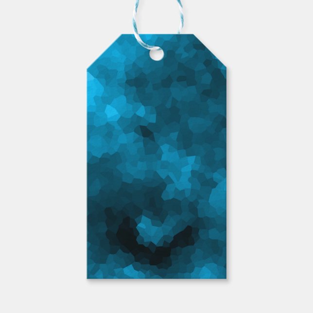 Blue polygonal gift tags (Front)