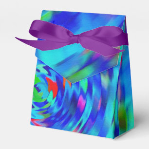 Blue Pond Ripple Favor Boxes