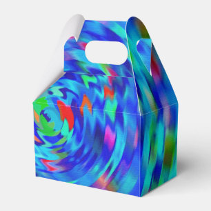 Blue Pond Ripple Favor Boxes