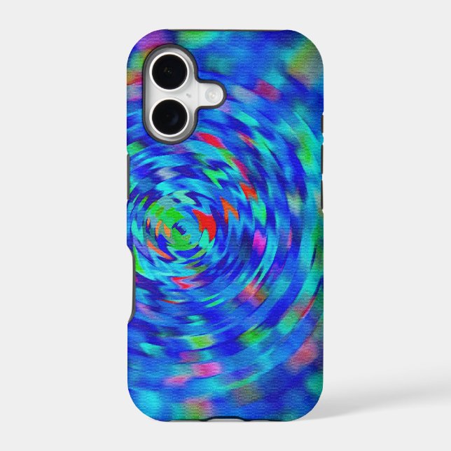 Blue Pond Ripple Iphone Case (Back)
