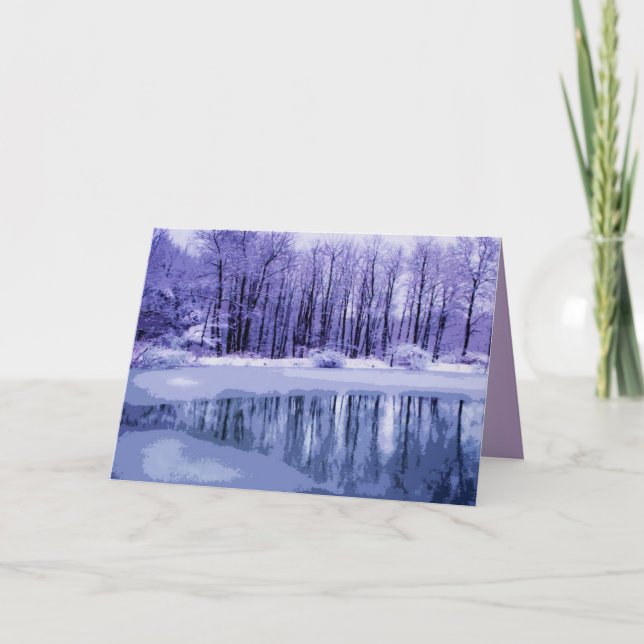 Blue Pond Winter Solstice Card (Front)