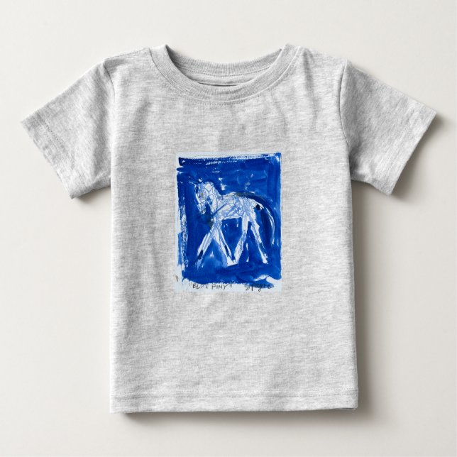 Blue Pony Baby T-Shirt (Front)